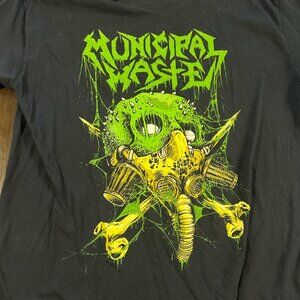Vintage Municipal Waste T-Shirt - Toxic Skull Graphic